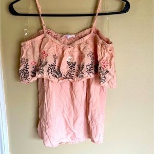 Floral Off Shoulder Spaghetti Strap Blouse